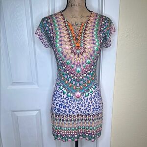 Luli Fama Cap Sleeve Fitted Dress